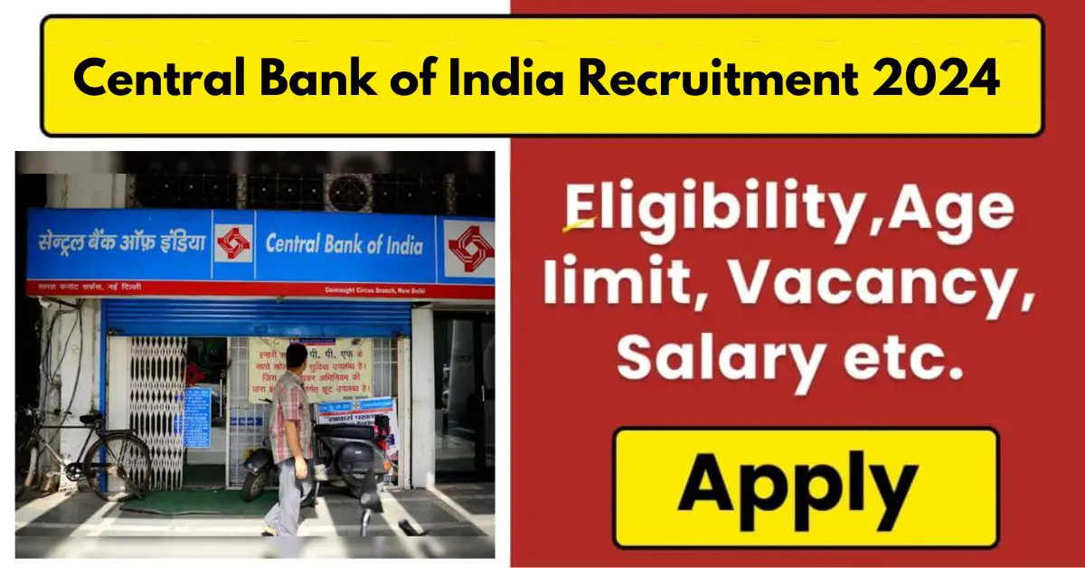 Central Bank of India Recruitment 2024: Apply Now for 3000 Apprentice Positions!